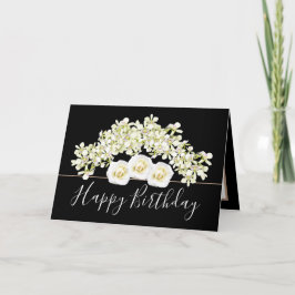 Hübsch Floral Bouquet Weißer Orchid Blume Geburtst Karte