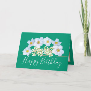 Hübsch Floral Bouquet Weißer Orchid Blume Geburtst Karte