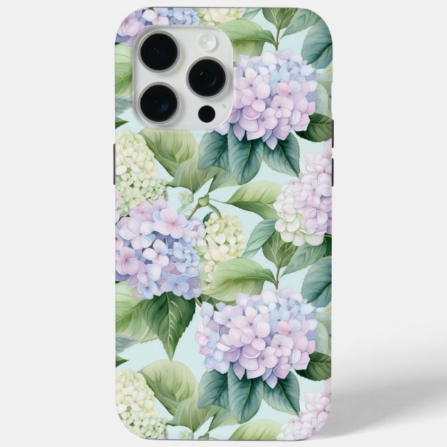 Hübsch Floral Lilac Cream Hydrangea Blume Case-Mate iPhone Hülle (Rückseite)