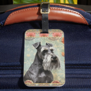 Hübsch Floral Schnauzer Gepäckanhänger