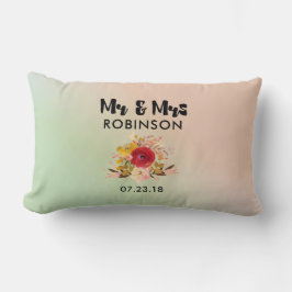 Hübsch Floral Watercolor Bouquet Wedding Mr. & Mrs Lendenkissen