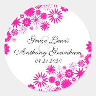 Hübsch Florals Magenta Stickers