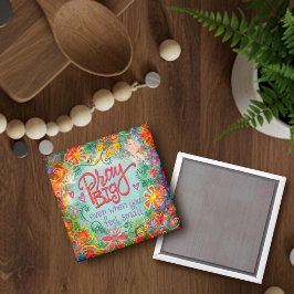 Hübsch Gebet große Inspirivity Faith Floral Magnet