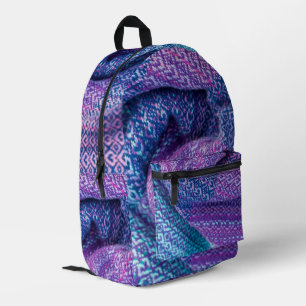 Hübsch geknetete Mischung Lila und blau Bedruckter Rucksack