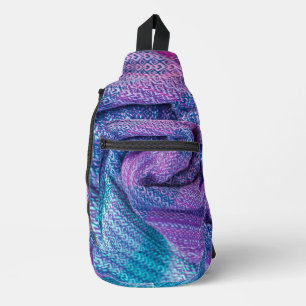 Hübsch geknetete Mischung Lila und blau Crossbody Bag