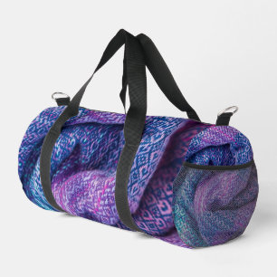 Hübsch geknetete Mischung Lila und blau Duffle Bag