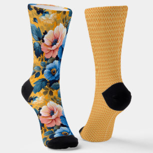 Hübsch-gelb-orangefarbene Muster unübertroffen Socken