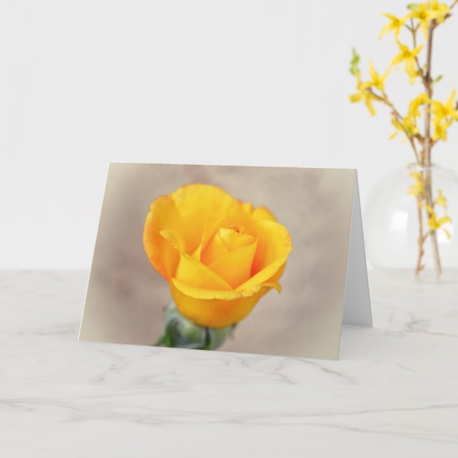 Hübsch Gelbe Gold Rose Blubarte Karte (Gelbe Blume)
