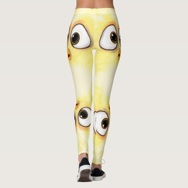 Hübsch Gelbe Leggings überrascht Augen - spieleris (Rückseite)