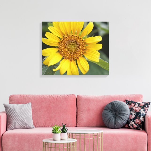 Hübsch Gelbe Sonnenblume 20" x 16" Leinwanddruck (Insitu (Wohnzimmer))