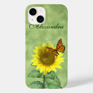 Hübsch Gelbe Sonnenblume und Orangenschmetterling title_seo2