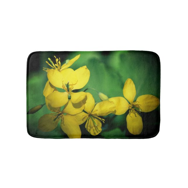Hübsch Gelbe Wildblumen Badematte (Vorderseite)