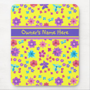 Hübsch-gelbes, anpassbares Blume-Power-Mousepad Mousepad