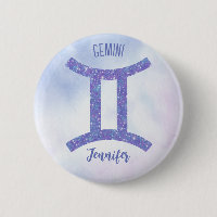 Hübsch Gemini Astrologie Signieren Personalisiert 