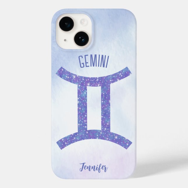 Hübsch Gemini Astrologie Signieren Personalisiert  Case-Mate iPhone 14 Hülle (Rückseite)