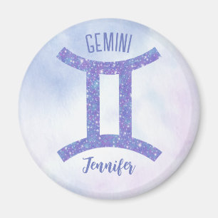 Hübsch Gemini Astrologie Signieren Personalisiert Magnet