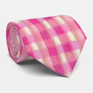 Hübsch gestrichen Rosa Kariert - Neck Tie Krawatte
