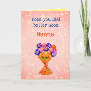 Hübsch Get Well bald Nanna Gruß Karte