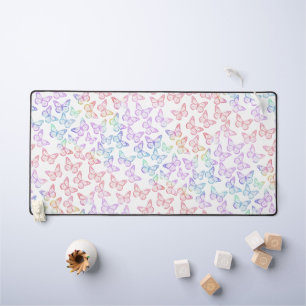 Hübsch Girl Pastel Butterfly Muster Iridescent Schreibtischunterlage
