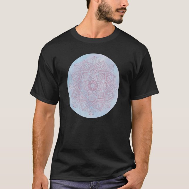 Hübsch Girl Pink Blume Zen Boho Lotus M T-Shirt (Vorderseite)