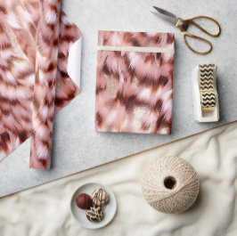 Hübsch Girl Rose Gold Zebra Glitzy Geschenkpapier