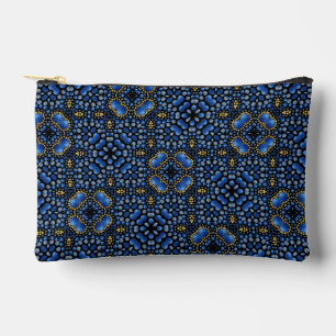Hübsch Girly Blue & Gold Dot Art Mandala Muster Zubehörtasche