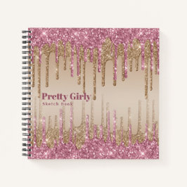 Hübsch Girly Glitzer Glam Sketchbook Doodles Notes Notizbuch