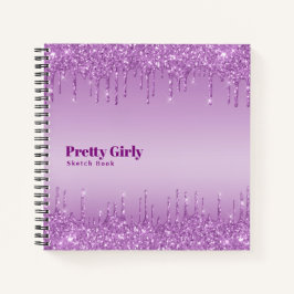 Hübsch Girly Glitzer Glam Sketchbook Doodles Notes Notizbuch