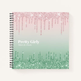 Hübsch Girly Glitzer Glam Sketchbook Doodles Notes Notizbuch