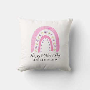 Hübsch Girly Pink Rainbow Mother Day Kissen