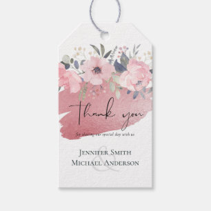 Hübsch Girly Rosegold Floral Glam Wedding Geschenkanhänger