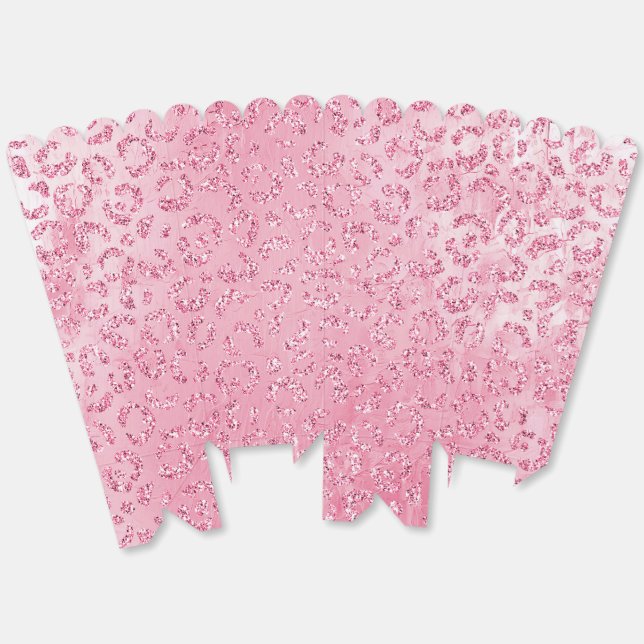 Hübsch Girly Sugar Pink Glitzer Leopard Geschenkschachtel (Ungeklappt)