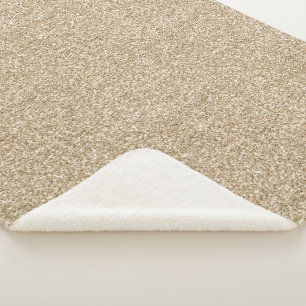 Hübsch Glam Gold Glitzer Sherpadecke
