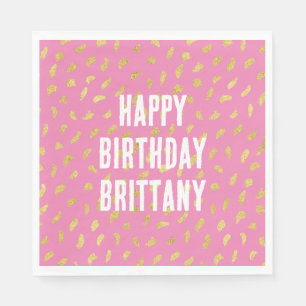 Hübsch Glam Pink Abstrakt Serviette