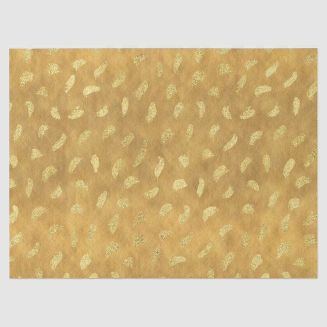Hübsch Gold Glam Abstrakt Seidenpapier (Vorderseite)