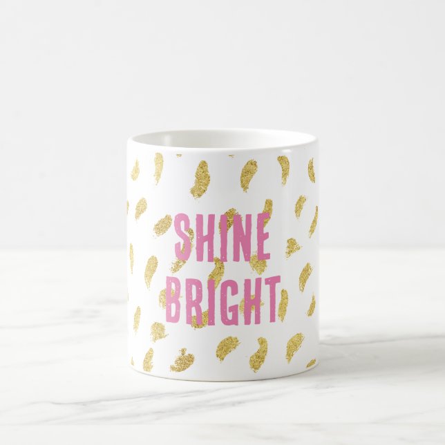 Hübsch Gold Glam White Abstrakt Kaffeetasse (Mittel)