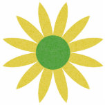 Hübsch-grüne und gelbe Daisy-Skulptur Freistehende Fotoskulptur<br><div class="desc">Enthält einen Single gelben Frühling daisy. Für mehr gelbe Frühlingsdekoration besuchen Sie die Erholung dieses Shops.</div>