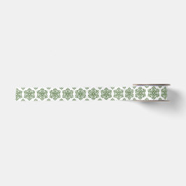Hübsch-grüne weiße Weihnachtsschneeflocken Satinband