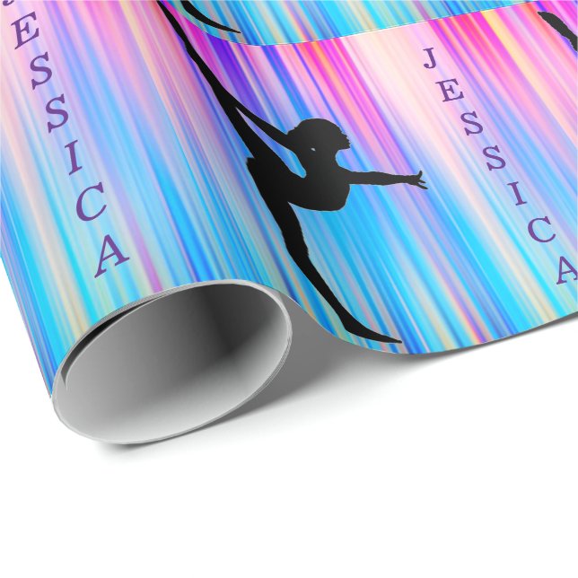 Hübsch Gymnastik Gymnastik farbiges Wrapping Paper Geschenkpapier (Rolleneckpunkt)