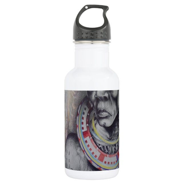 Hübsch Hakuna Matata mit Lions-Masai Edelstahlflasche (Vorderseite)