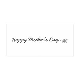 Hübsch Happy Mother's Day Script botanisch Gummistempel