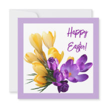 Hübsch Happy Oaster lila gelber Crocus floral