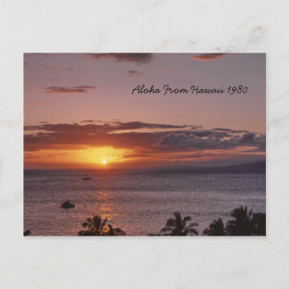 Hübsch Hawaii Sunset Landschaft Aloha Hawaii Postkarte