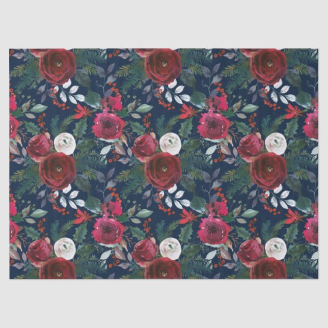 Hübsch Holiday Grenadine Red Mistletoe Weihnachten Seidenpapier (Vorderseite)