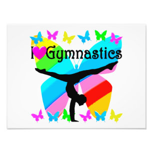 HÜBSCH I LIEBE GYMNASTICS-DESIGN FOTODRUCK