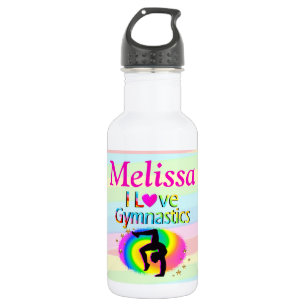 HÜBSCH I LIEBE GYMNASTICS KUSTOM WASSERFLASCHE