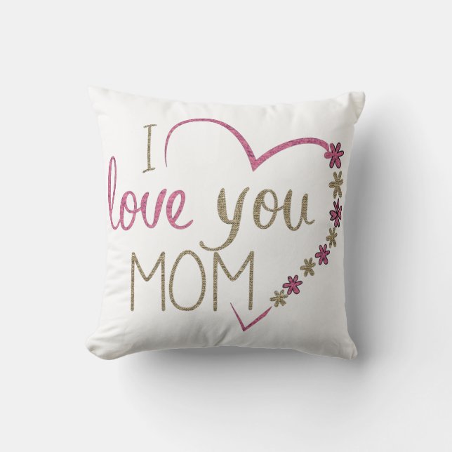 Hübsch I Liebe Sie Mama Außenwirbelkissen Kissen (Vorderseite)