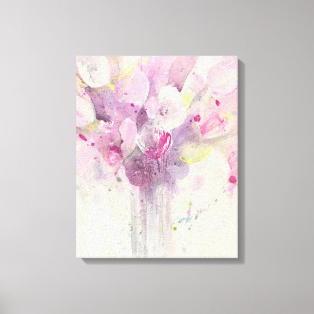 Hübsch im Frühjahr | Soft Pink Bouquet Leinwanddruck (Vorderseite)