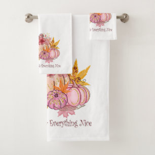 Hübsch im Herbst Pink: Whimsy & Gewürz Badhandtuch Set