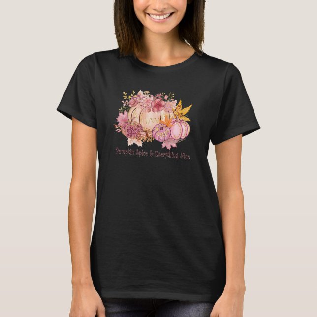Hübsch im Herbst Pink: Whimsy & Gewürz T-Shirt (Vorderseite)